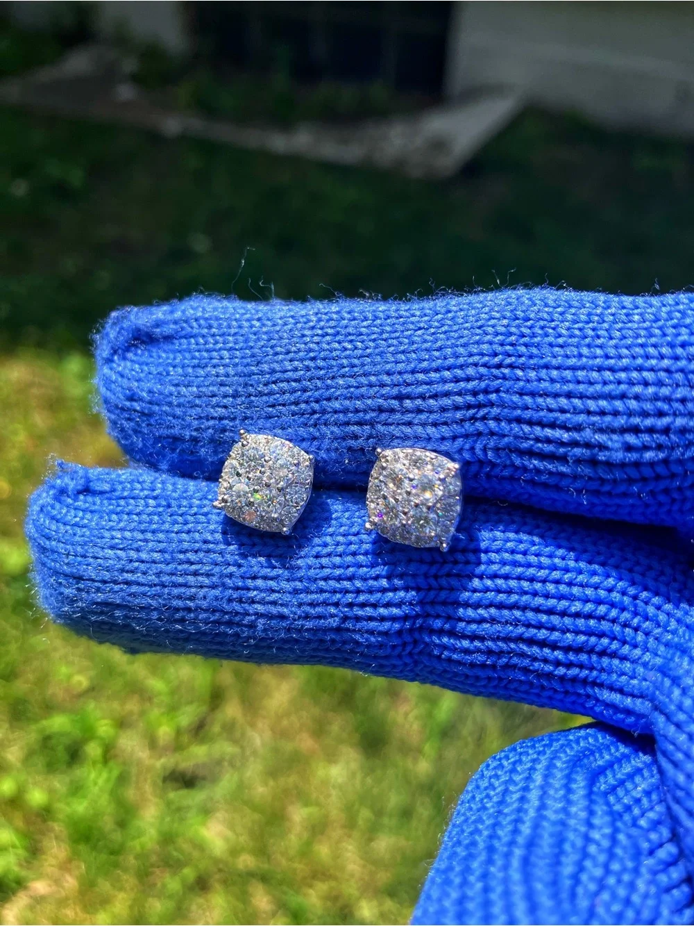 Brand New 925 Sterling Silver Moissanite Earrings